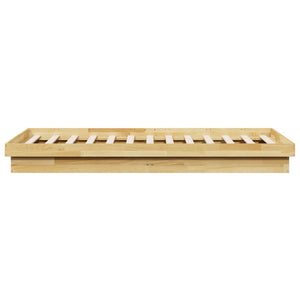 vidaXL Solid Wood Bed Frame without Mattress 75x190 cm Oak Wood