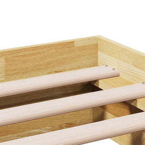 vidaXL Solid Wood Bed Frame without Mattress 75x190 cm Oak Wood