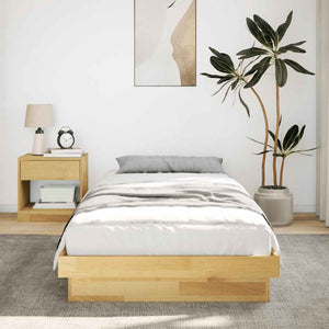 vidaXL Solid Wood Bed Frame without Mattress 80x200 cm Oak Wood