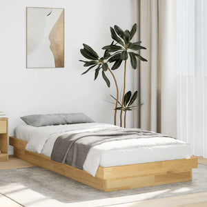 vidaXL Solid Wood Bed Frame without Mattress 80x200 cm Oak Wood