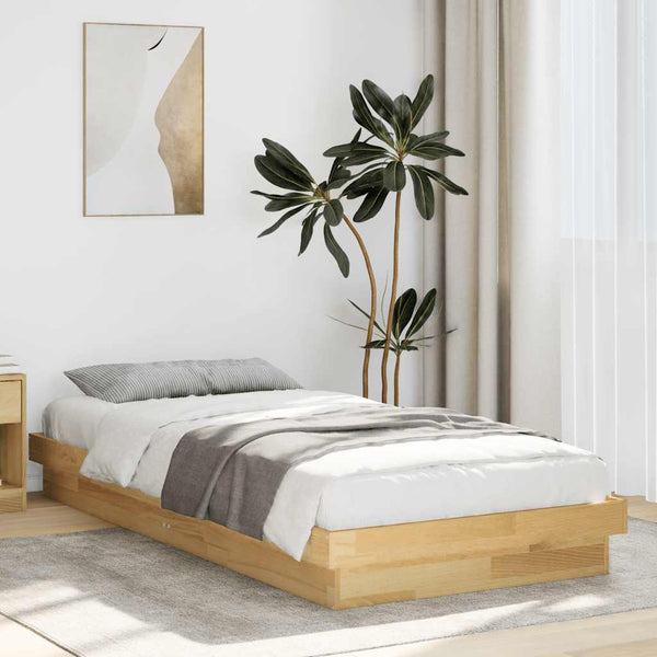 vidaXL Solid Wood Bed Frame without Mattress 80x200 cm Oak Wood