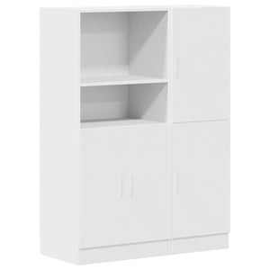 vidaXL 2-Piece Kitchen Cabinet Set White Engineered Wood
