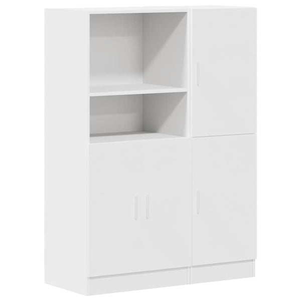 vidaXL 2-Piece Kitchen Cabinet Set White Engineered Wood