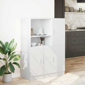 vidaXL 2-Piece Kitchen Cabinet Set White Engineered Wood