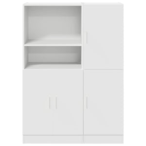 vidaXL 2-Piece Kitchen Cabinet Set White Engineered Wood