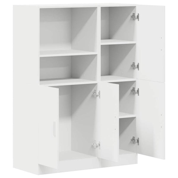 vidaXL 2-Piece Kitchen Cabinet Set White Engineered Wood