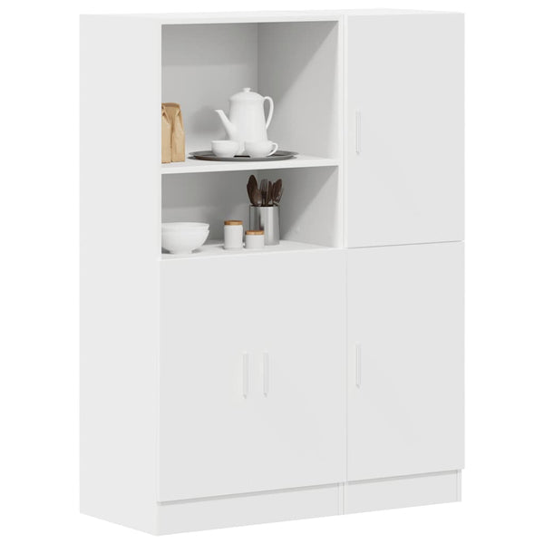 vidaXL 2-Piece Kitchen Cabinet Set White Engineered Wood