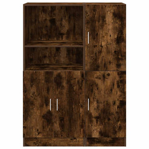 vidaXL 2-Piece Kitchen Cabinet Set Smoked Oak Engineered Wood