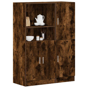 vidaXL 2-Piece Kitchen Cabinet Set Smoked Oak Engineered Wood