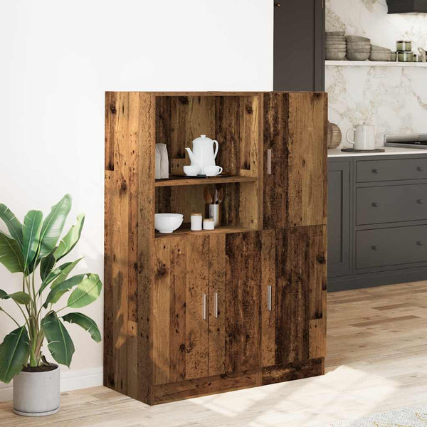 vidaXL 2-Piece Kitchen Cabinet Set Reclaimed Wood Look Engineered Wood