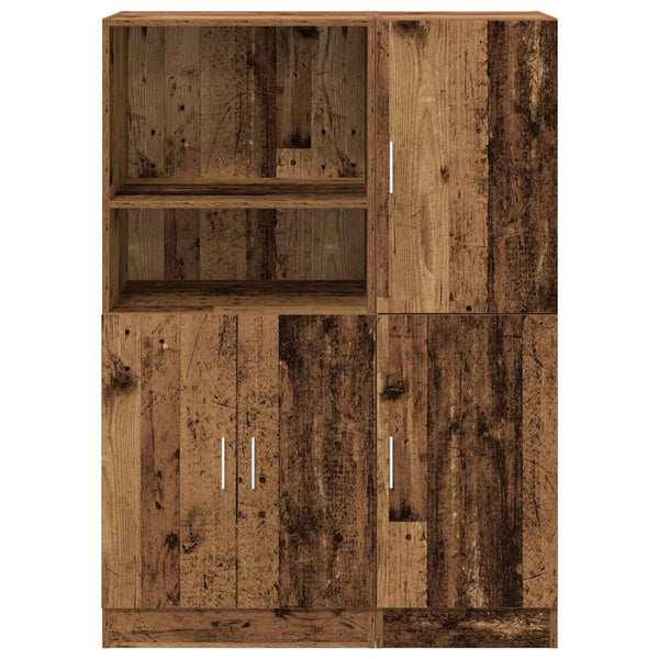 vidaXL 2-Piece Kitchen Cabinet Set Reclaimed Wood Look Engineered Wood