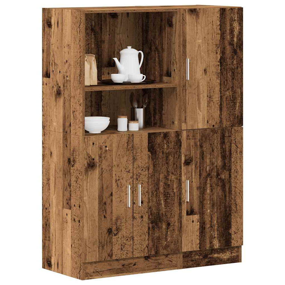 vidaXL 2-Piece Kitchen Cabinet Set Reclaimed Wood Look Engineered Wood