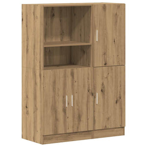 vidaXL 2-Piece Kitchen Cabinet Set Engineered Wood Artisan Oak