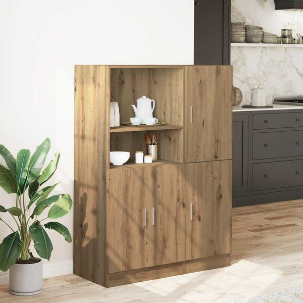 vidaXL 2-Piece Kitchen Cabinet Set Engineered Wood Artisan Oak