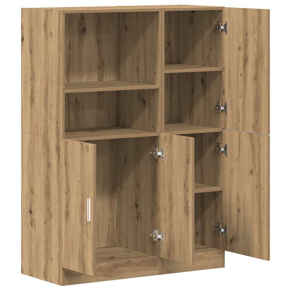 vidaXL 2-Piece Kitchen Cabinet Set Engineered Wood Artisan Oak