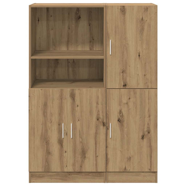 vidaXL 2-Piece Kitchen Cabinet Set Engineered Wood Artisan Oak