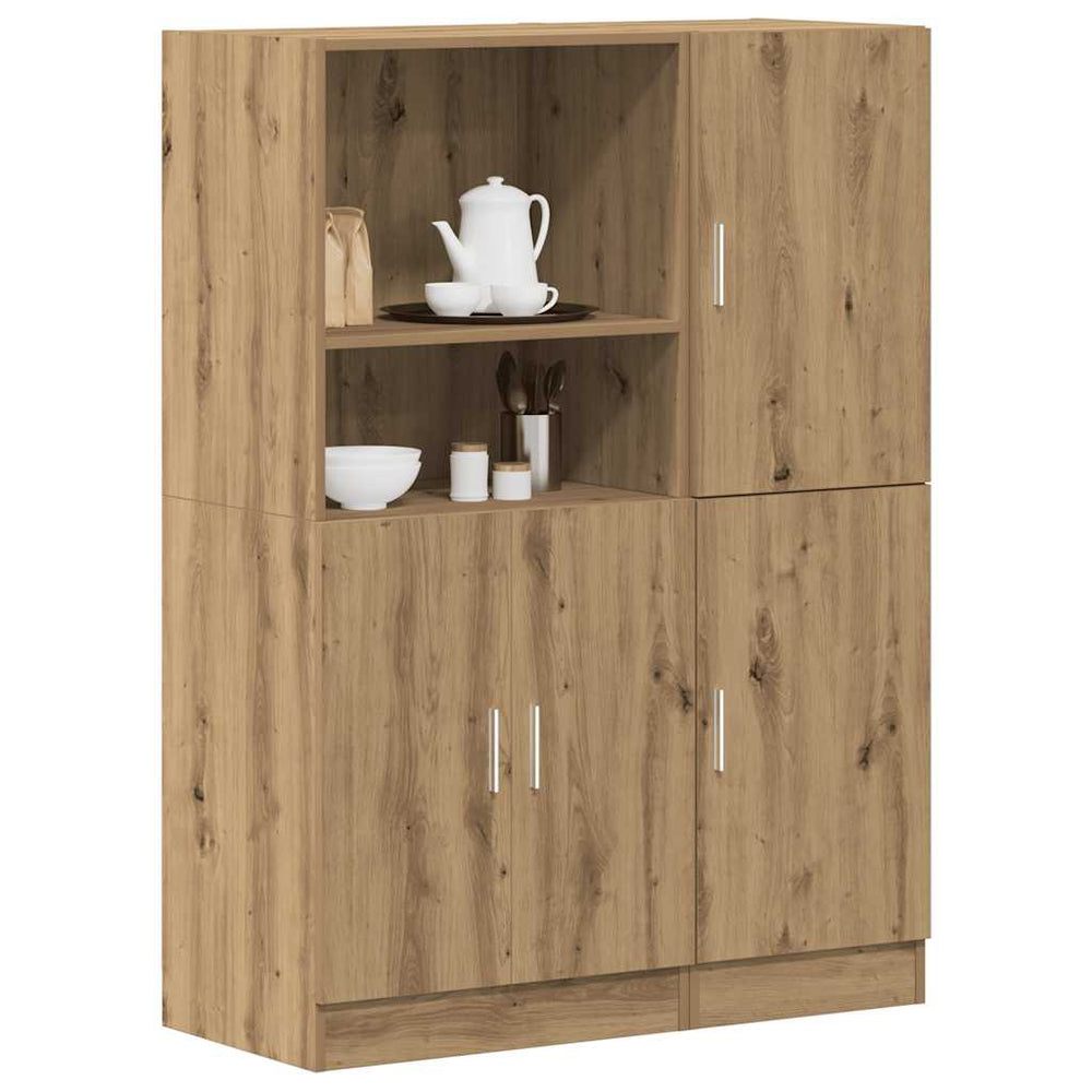 vidaXL 2-Piece Kitchen Cabinet Set Engineered Wood Artisan Oak