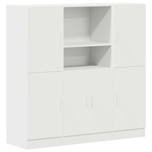 vidaXL 3-Piece Kitchen Cabinet Set White Engineered Wood