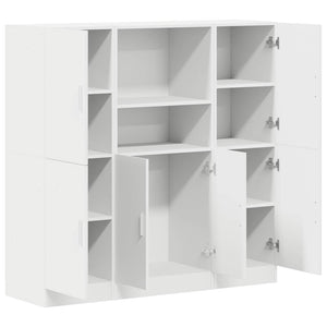 vidaXL 3-Piece Kitchen Cabinet Set White Engineered Wood