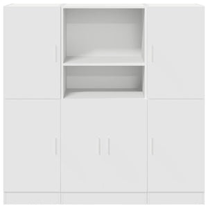 vidaXL 3-Piece Kitchen Cabinet Set White Engineered Wood