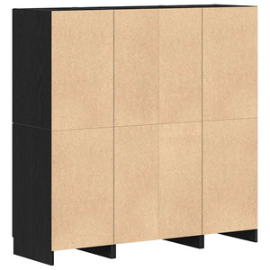 vidaXL 3-Piece Kitchen Cabinet Set Black Engineered Wood