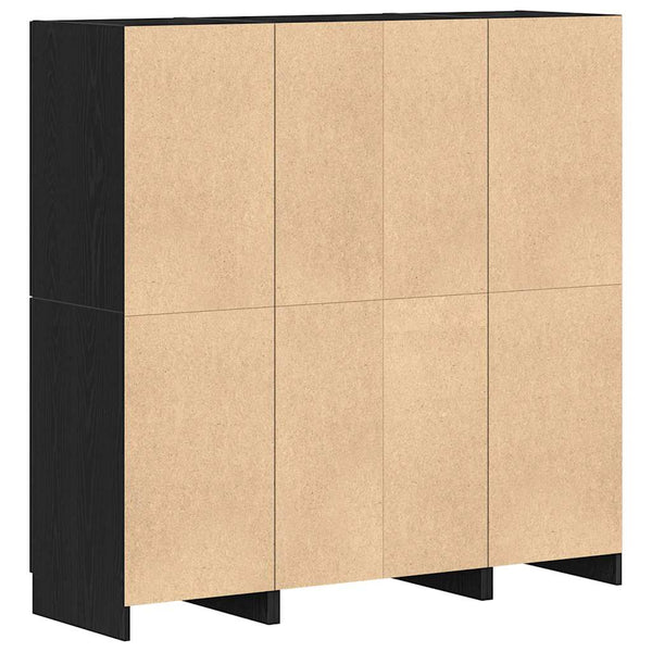 vidaXL 3-Piece Kitchen Cabinet Set Black Engineered Wood