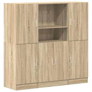 vidaXL 3-Piece Kitchen Cabinet Set Sonoma Oak Engineered Wood