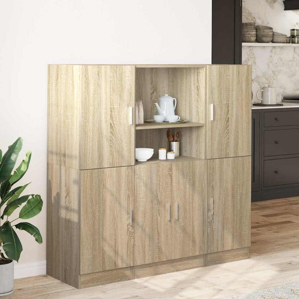 vidaXL 3-Piece Kitchen Cabinet Set Sonoma Oak Engineered Wood