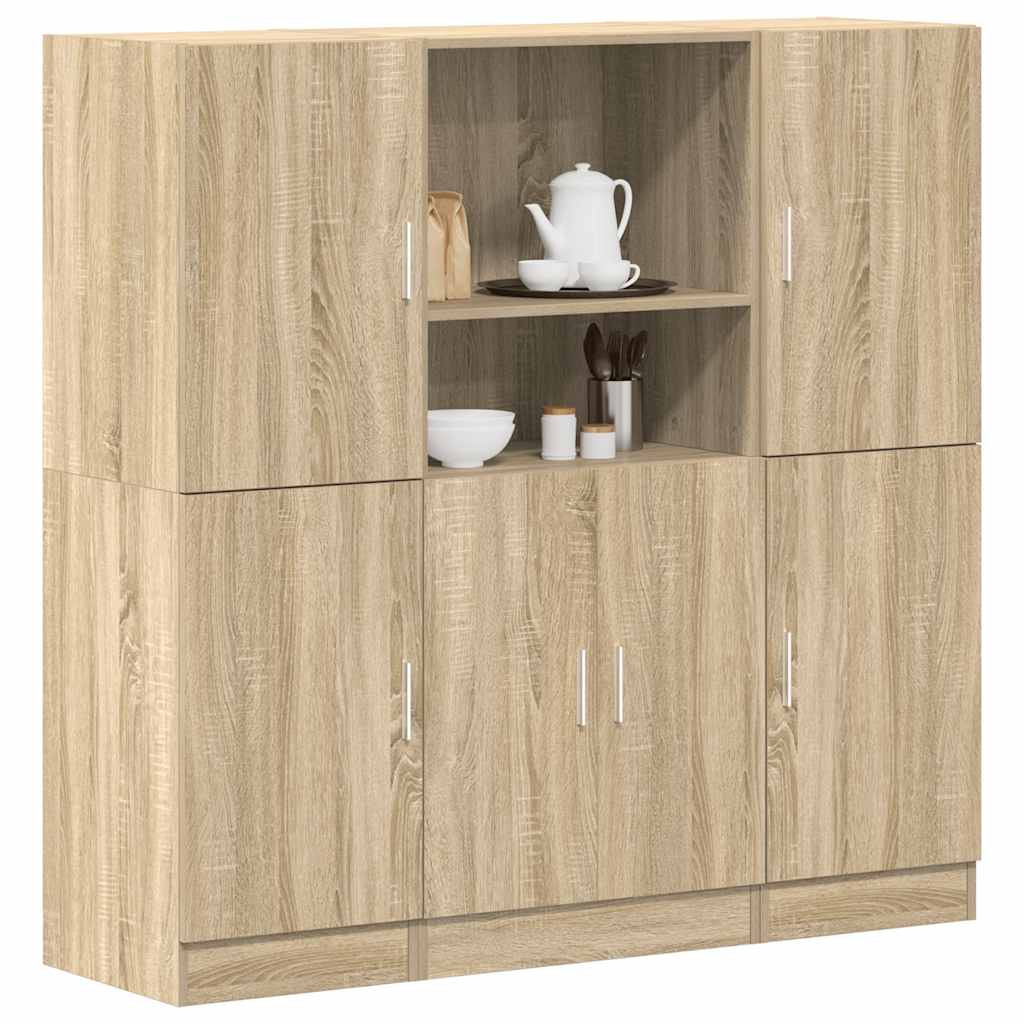 vidaXL 3-Piece Kitchen Cabinet Set Sonoma Oak Engineered Wood