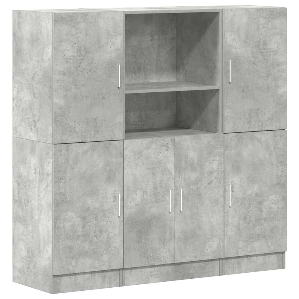 vidaXL 3-Piece Kitchen Cabinet Set Concrete Grey Engineered Wood