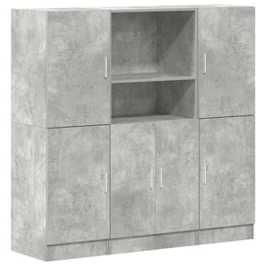 vidaXL 3-Piece Kitchen Cabinet Set Concrete Grey Engineered Wood