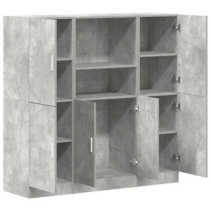 vidaXL 3-Piece Kitchen Cabinet Set Concrete Grey Engineered Wood