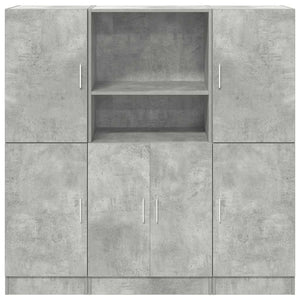 vidaXL 3-Piece Kitchen Cabinet Set Concrete Grey Engineered Wood