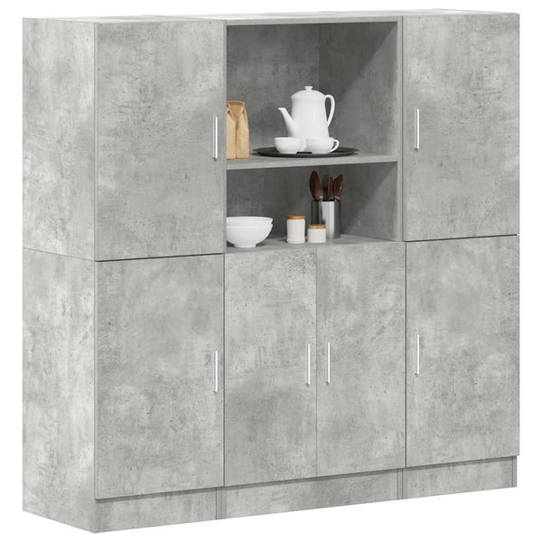 vidaXL 3-Piece Kitchen Cabinet Set Concrete Grey Engineered Wood