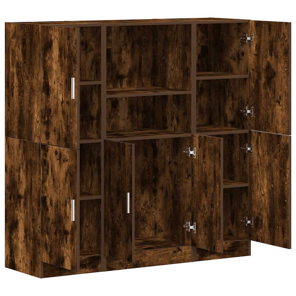 vidaXL 3-Piece Kitchen Cabinet Set Smoked Oak Engineered Wood