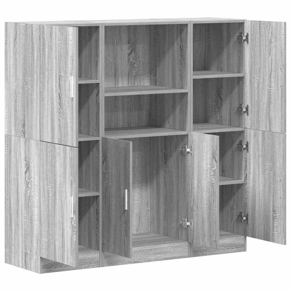 vidaXL 3-Piece Kitchen Cabinet Set Grey Sonoma Engineered Wood