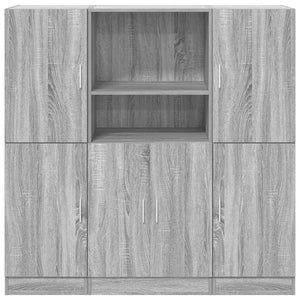 vidaXL 3-Piece Kitchen Cabinet Set Grey Sonoma Engineered Wood