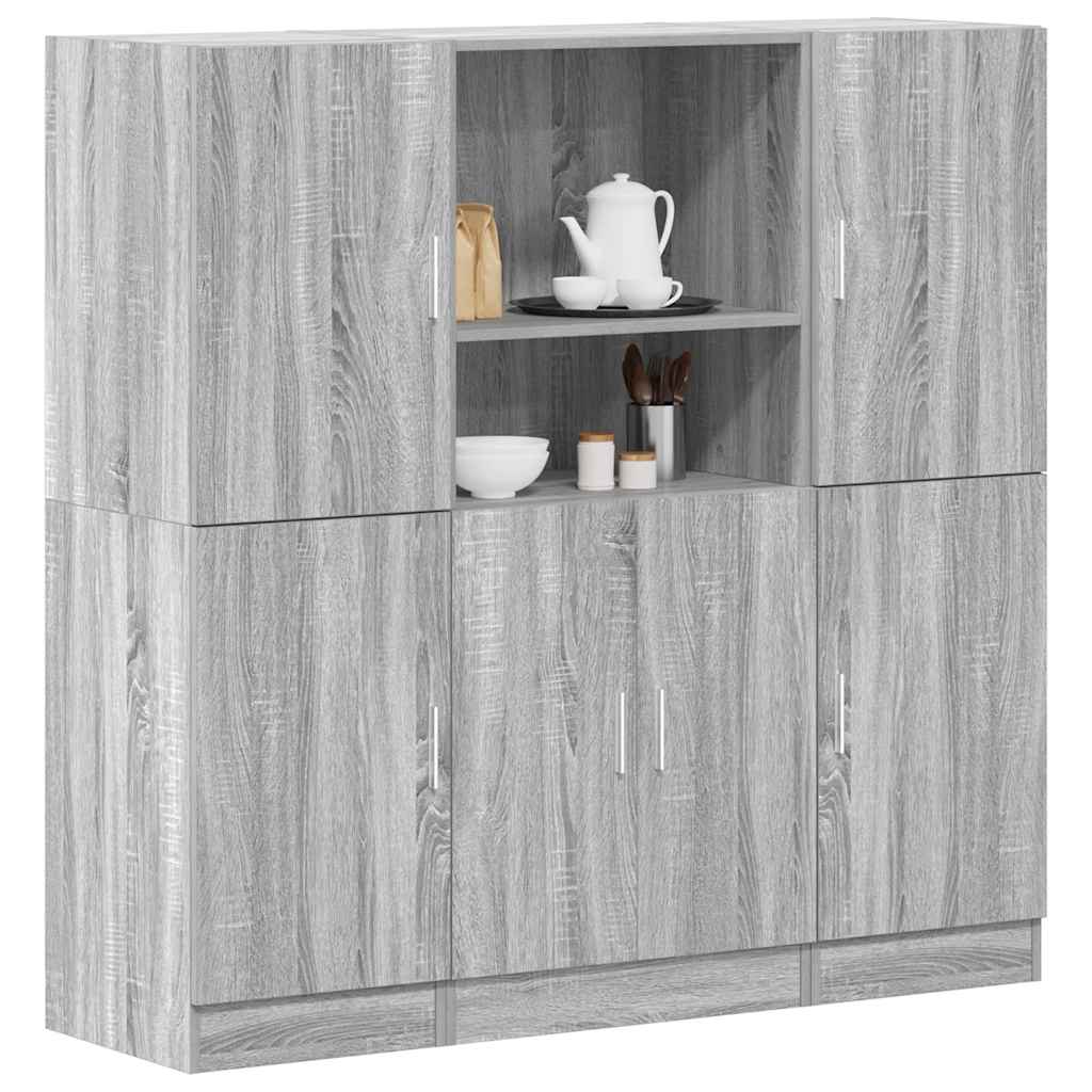 vidaXL 3-Piece Kitchen Cabinet Set Grey Sonoma Engineered Wood