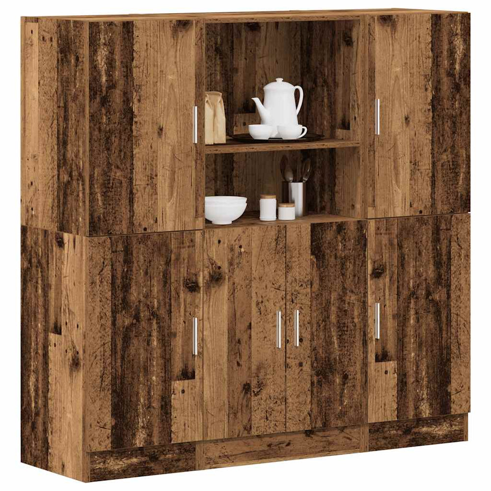 vidaXL 3-Piece Kitchen Cabinet Set Reclaimed Wood Look Engineered Wood