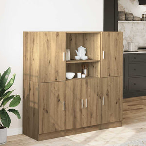 vidaXL 3-Piece Kitchen Cabinet Set Artisan Oak Engineered Wood