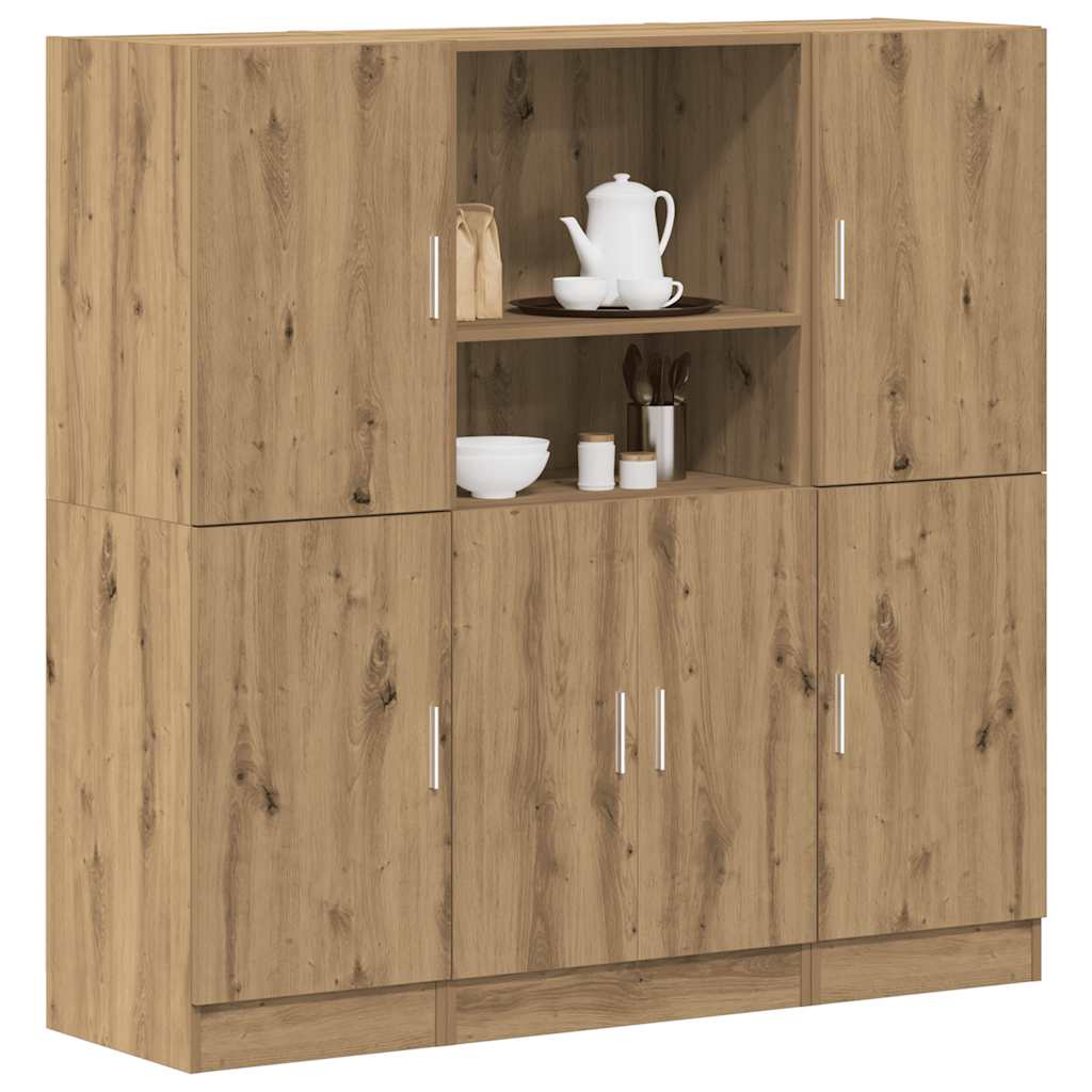 vidaXL 3-Piece Kitchen Cabinet Set Artisan Oak Engineered Wood
