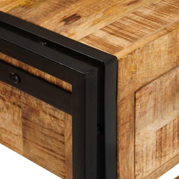 vidaXL Console Tables 2 pcs Brown 161 x 33 x 75 cm Solid Mango Wood