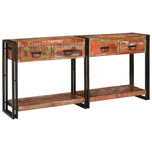 vidaXL Console Tables with Shelf 2 pcs Multicolored 161 x 33 x 75 cm