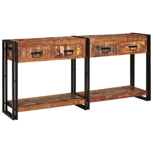 vidaXL Console Tables with Shelf 2 pcs Multicolored 161 x 33 x 75 cm