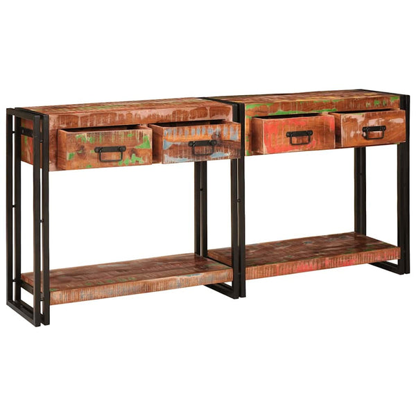 vidaXL Console Tables with Shelf 2 pcs Multicolored 161 x 33 x 75 cm
