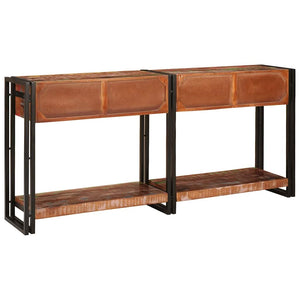 vidaXL Console Tables with Shelf 2 pcs Multicolored 161 x 33 x 75 cm