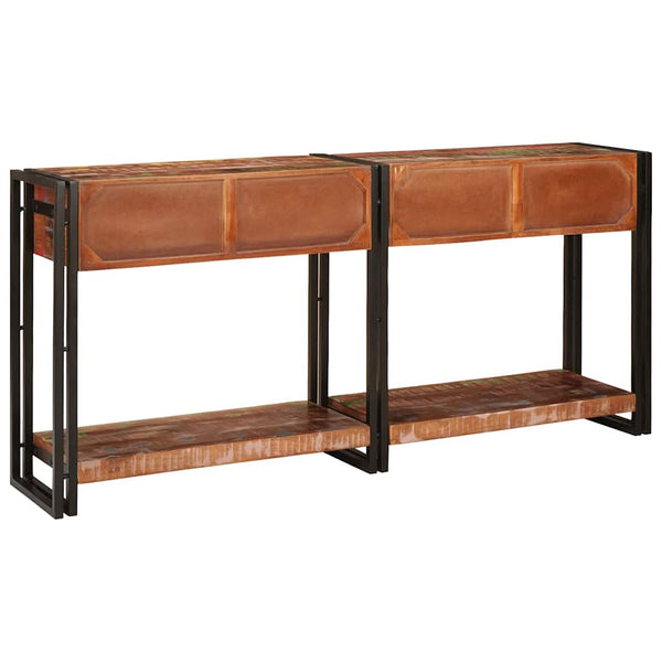 vidaXL Console Tables with Shelf 2 pcs Multicolored 161 x 33 x 75 cm