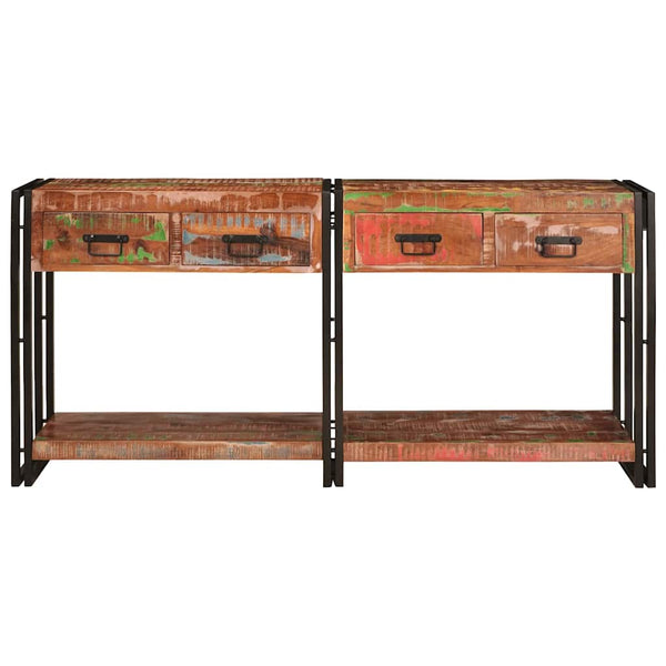 vidaXL Console Tables with Shelf 2 pcs Multicolored 161 x 33 x 75 cm