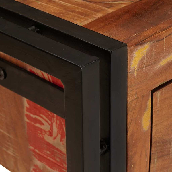 vidaXL Console Tables 2 pcs Multicolored Solid Reclaimed Wood