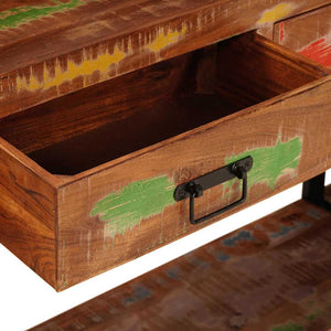 vidaXL Console Tables 2 pcs Multicolored Solid Reclaimed Wood